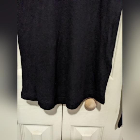 BP NWT Black Long Sleeve Ribbed Sheer Shirt Size Medium - Picture 4 of 8
